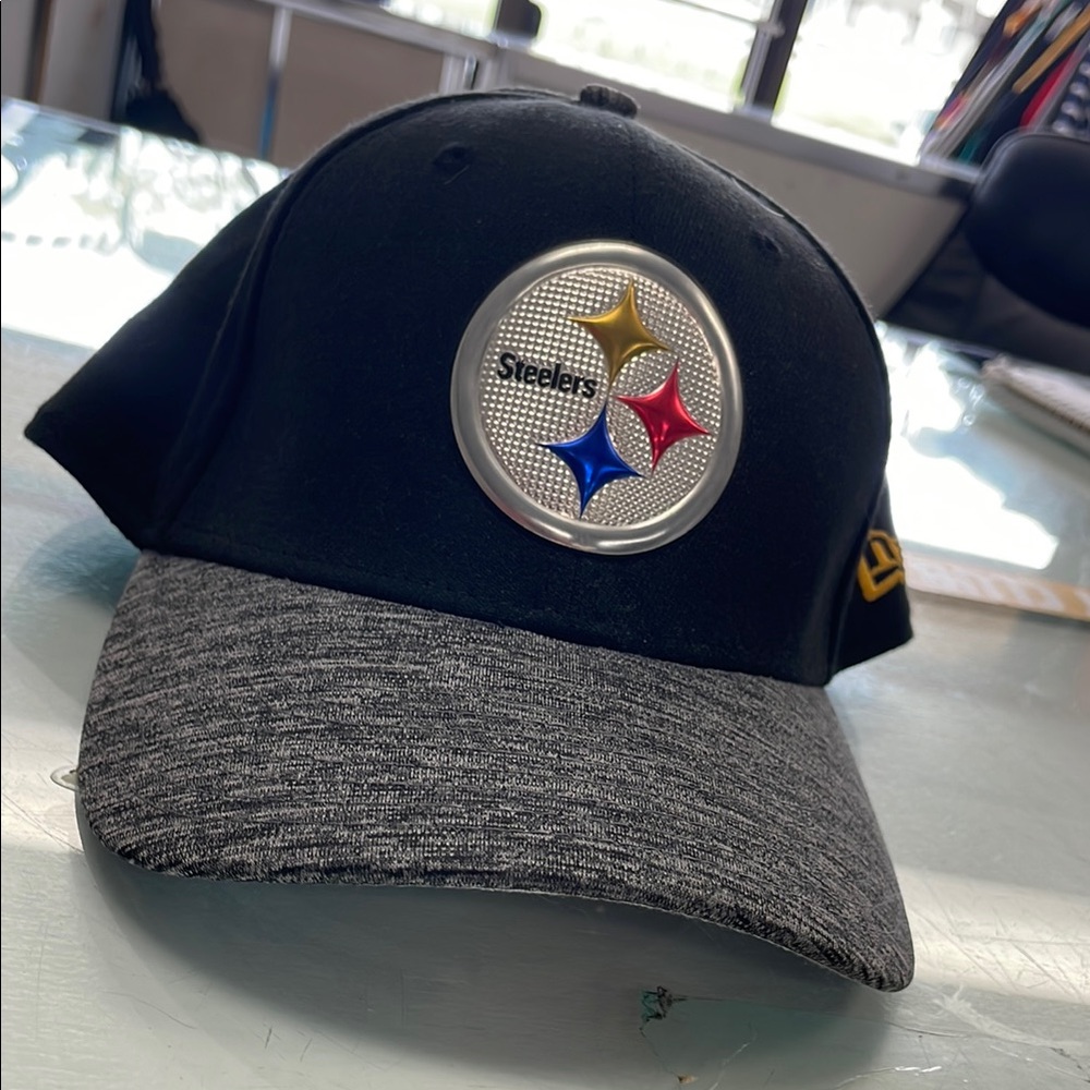 Unisex Adult New Era Pittsburgh Steelers NFL Dad Hat Ftted Sz Med / L Black